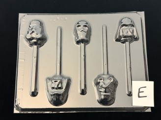 203sp Star Wonders Faces Chocolate Candy Lollipop Mold FACTORY SECOND